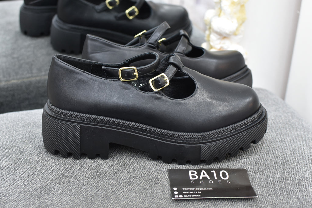 Chaussures semelle plate-forme style  universitaire