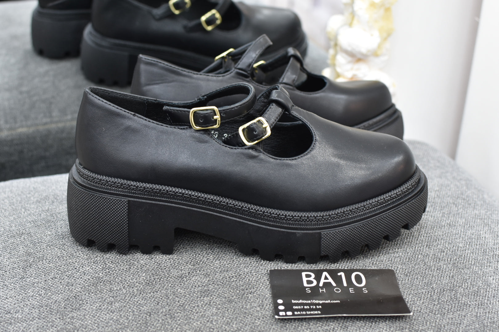 Chaussures semelle plate-forme style  universitaire
